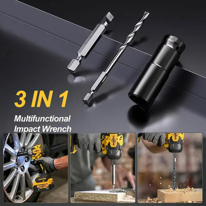 20V Cordless High-Torque Impact Wrench - 450N, 3000 RPM, Brushless Motor, 450 Lb. Tool Only (Battery Not Included) for Heavy Machinery and Automotive Repair