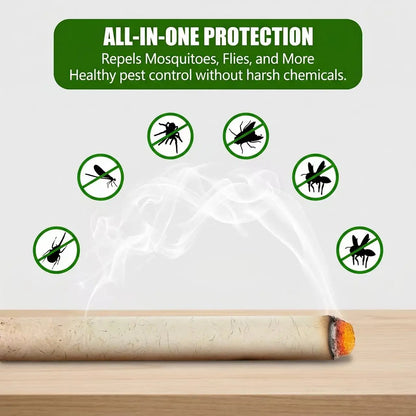 Natural Defense Organic Mugwort & Gastrodia Aromatherapy Sticks - Non-Toxic Mosquito Repellent and Sleep Aid (10/20/30-Pack)
