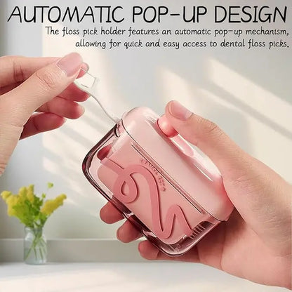 Travel-Sized Storage Case - Features an Automatic Pop-Up Dispenser, Portable and Refillable, Perfect for Oral Care at Home, in Restaurants, and While Traveling. Oral Hygiene Kit Oral Care Tools