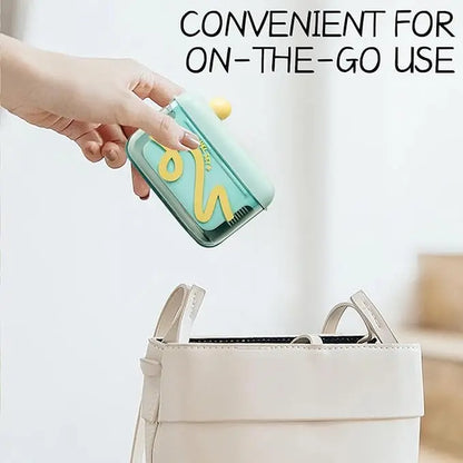 Travel-Sized Storage Case - Features an Automatic Pop-Up Dispenser, Portable and Refillable, Perfect for Oral Care at Home, in Restaurants, and While Traveling. Oral Hygiene Kit Oral Care Tools