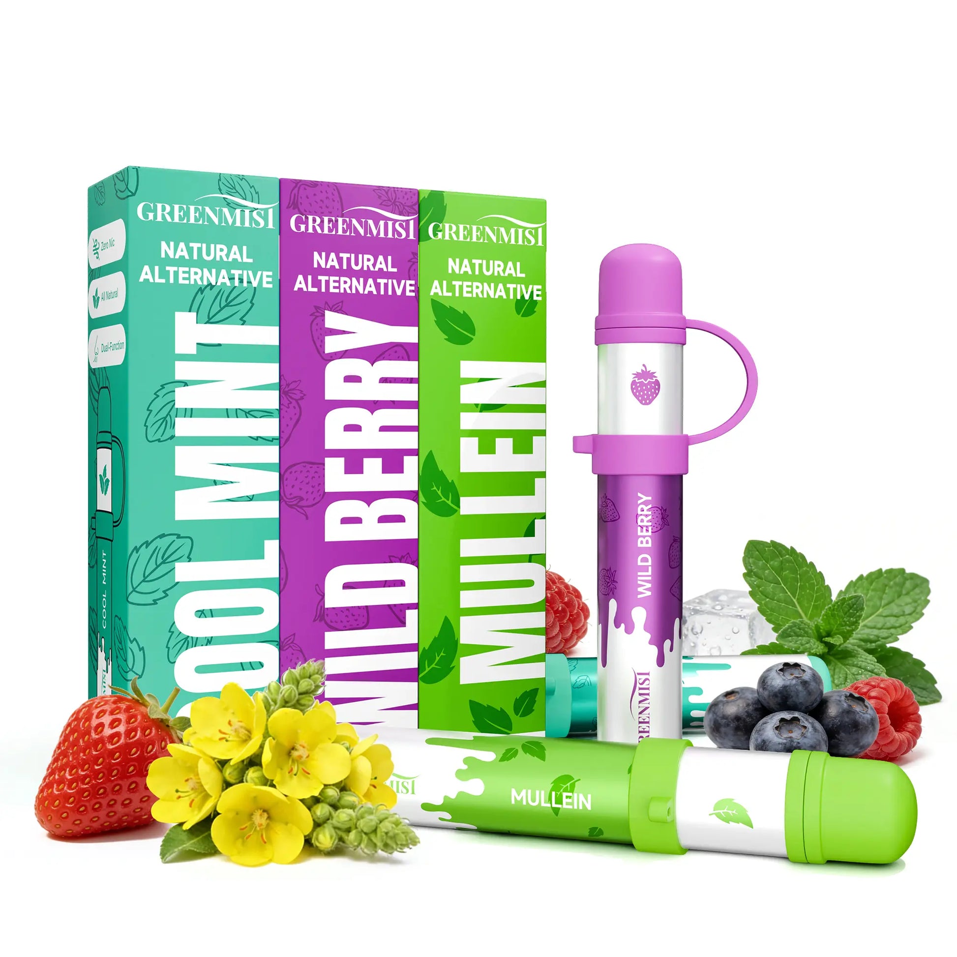 Greenmist Nasal Inhaler Stick - Portable Essential Oil Aromatherapy