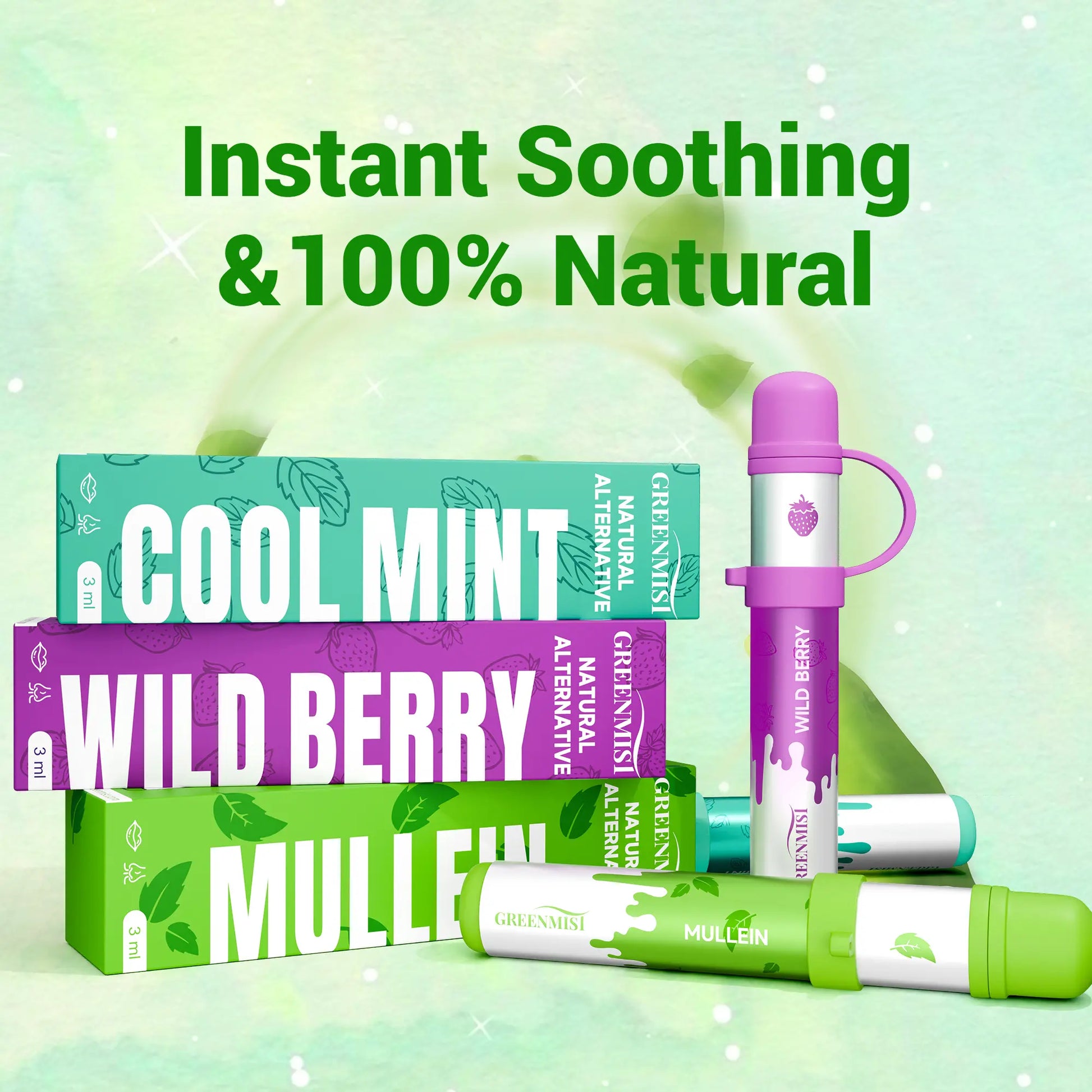 Greenmist Nasal Inhaler Stick - Portable Essential Oil Aromatherapy