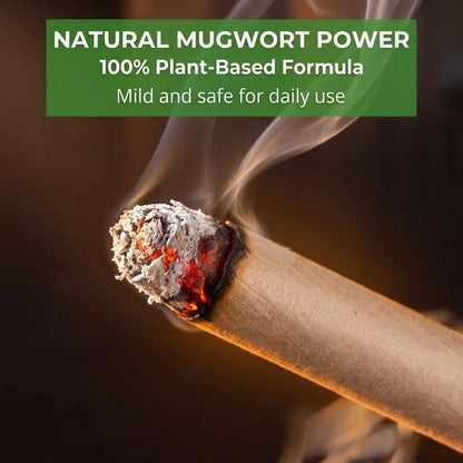 Natural Defense Organic Mugwort & Gastrodia Aromatherapy Sticks - Non-Toxic Mosquito Repellent and Sleep Aid (10/20/30-Pack)