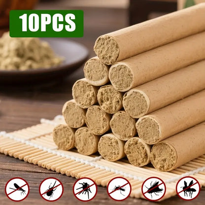 Natural Defense Organic Mugwort & Gastrodia Aromatherapy Sticks - Non-Toxic Mosquito Repellent and Sleep Aid (10/20/30-Pack)