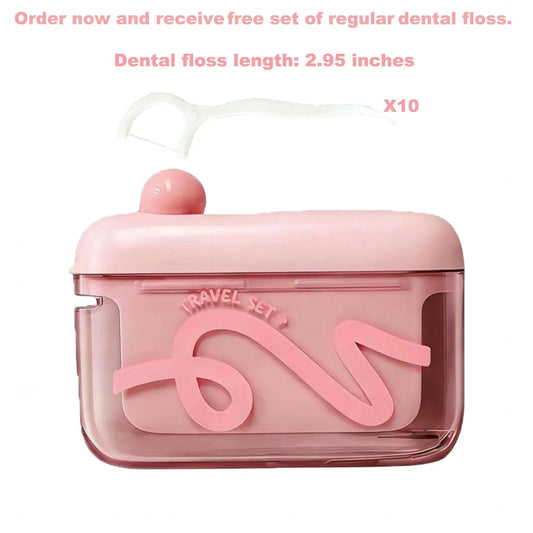 Travel-Sized Storage Case - Features an Automatic Pop-Up Dispenser, Portable and Refillable, Perfect for Oral Care at Home, in Restaurants, and While Traveling. Oral Hygiene Kit Oral Care Tools