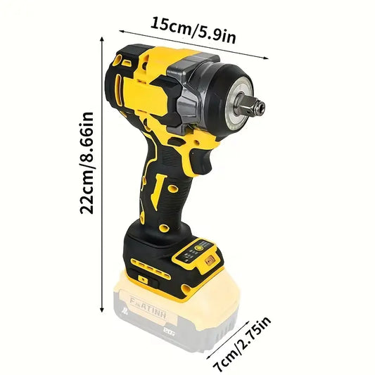 20V Cordless High-Torque Impact Wrench - 450N, 3000 RPM, Brushless Motor, 450 Lb. Tool Only (Battery Not Included) for Heavy Machinery and Automotive Repair